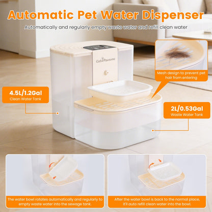 Fontaine à Eau Automatique pour Chat 4,5 L – Filtration Silencieuse