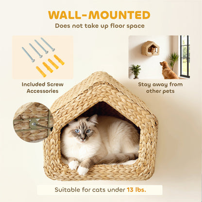 Maison Murale pour Chat – Étagère Design & Espace de Repos