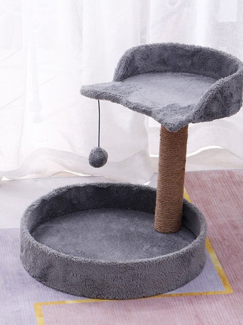 Griffoir avec Lit et Jouet Intégré – 3-en-1 pour Chat