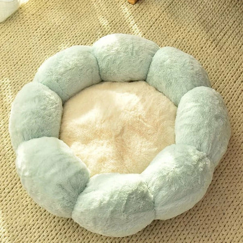 Nid Douillet Velours Fleur – Confort Hiver pour Chat