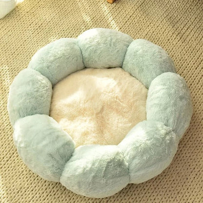 Nid Douillet Velours Fleur – Confort Hiver pour Chat