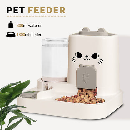 Distributeur Automatique 2-en-1 Nourriture & Eau pour Chat