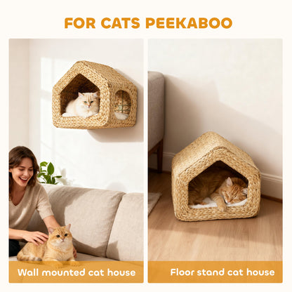 Maison Murale pour Chat – Étagère Design & Espace de Repos