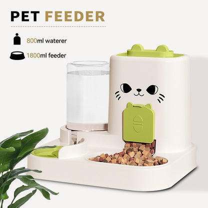 Distributeur Automatique 2-en-1 Nourriture & Eau pour Chat