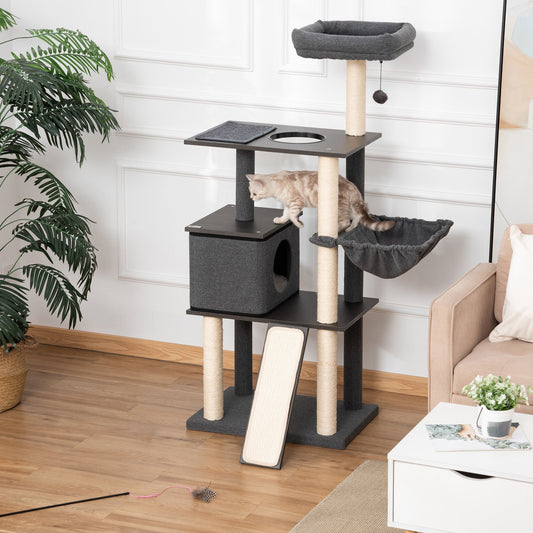 PawHut Arbre à Chat Géant 147 cm – Centre d’Activités Complet