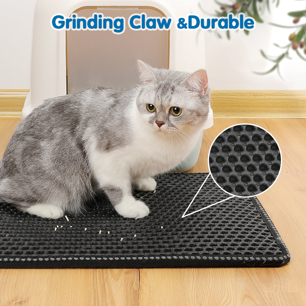 Tapis de Litière Double Couche – Piège à Litière pour Chat