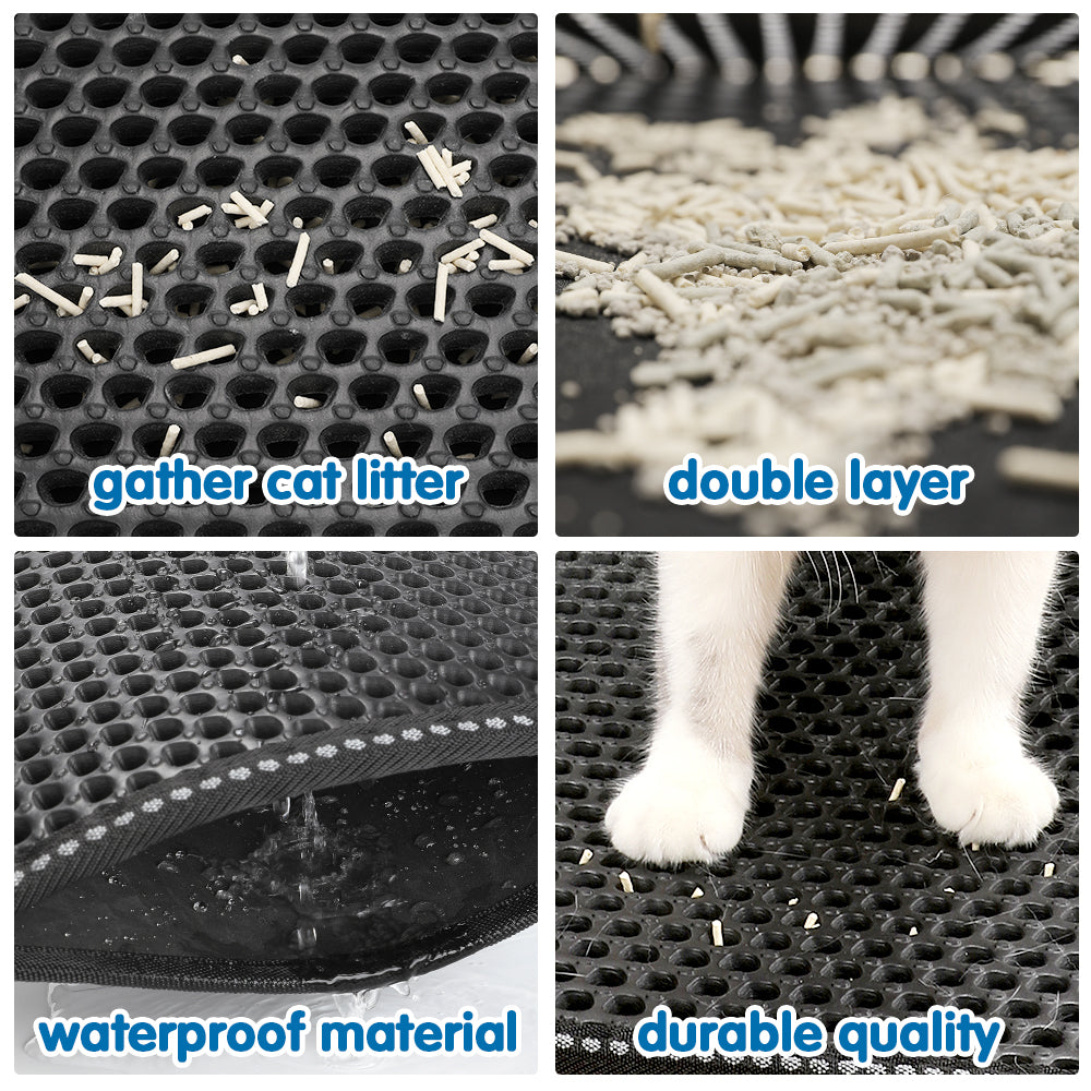 Tapis de Litière Double Couche – Piège à Litière pour Chat