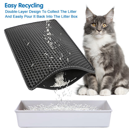 Tapis de Litière Double Couche – Piège à Litière pour Chat