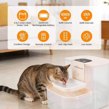 Fontaine à Eau Automatique pour Chat 4,5 L – Filtration Silencieuse