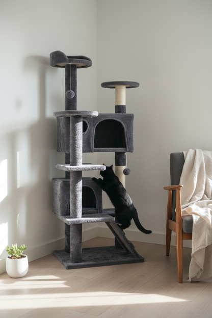 LuneluX Retraite Verticale – Chat en train de grimper